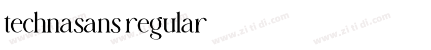 technasans regular字体转换